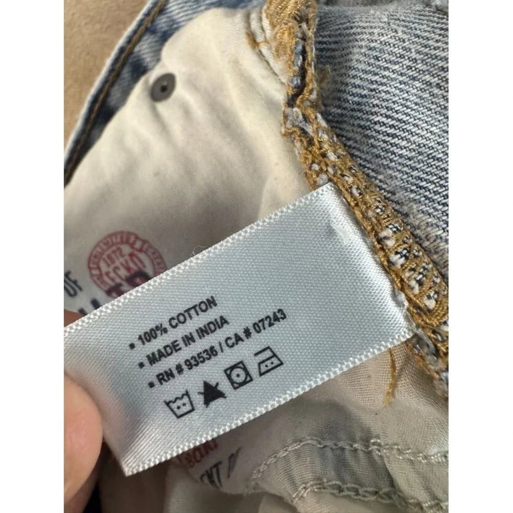 Ecko Unltd Hang Em High‎ Straight Fit Mens Y2K Light Denim Jeans Distress 32x32